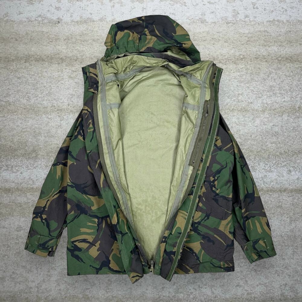 Vintage 90s Military Camo Jacket Mens XL Woodland Water Proof Hooded Full Zip - Picture 2 of 4